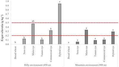 The cultivation of rye in marginal Alpine environments: a comparison of the agronomic, technological, health and sanitary traits of local landraces and commercial cultivars